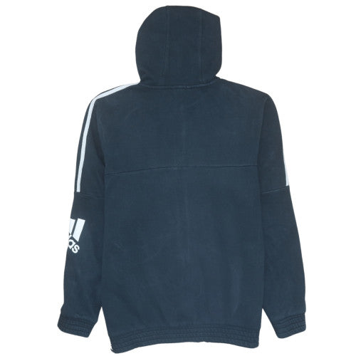Adidas Men’s Blue Full Zip Hoodie Size M Sports Fleece Jacket