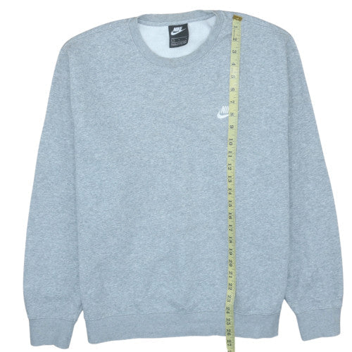 Nike Men's Grey Crew Neck Pullover Sweatshirt Size L