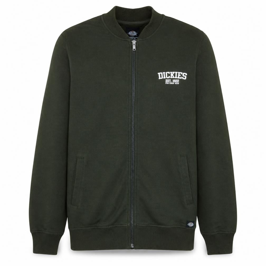 Dickies Men's Green Full Zip Sweatshirt Medium Classic Fleece Jacket