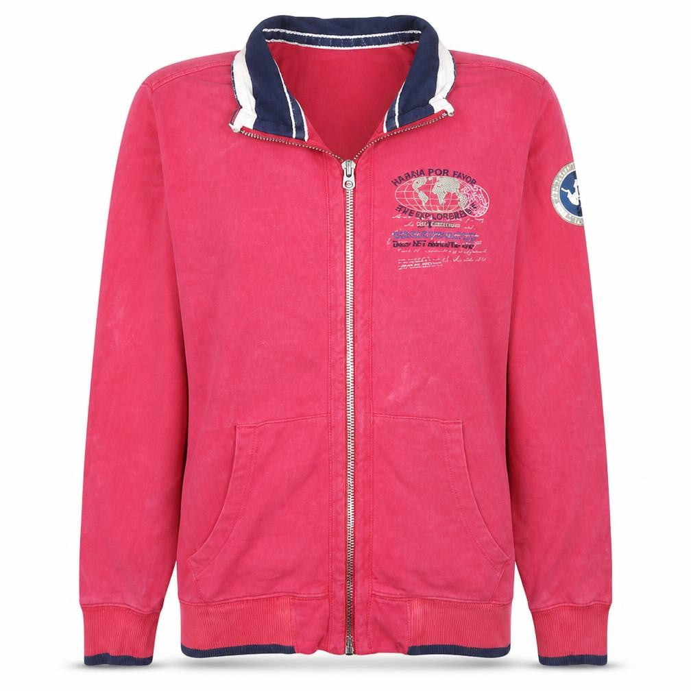 Napapijri Womens Pink XL Full Zip Collared Track Jacket