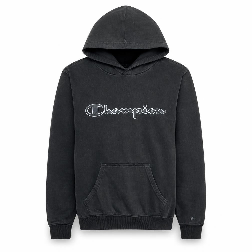 Champion Men's Black Small Pullover Hoodie with Logo