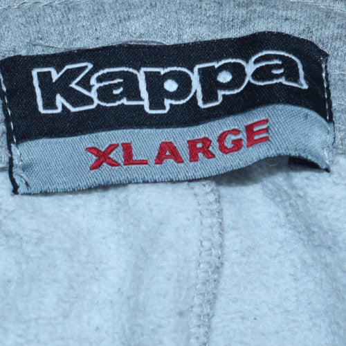 Kappa Men's Grey XL Fleece Sweatpants with Logo