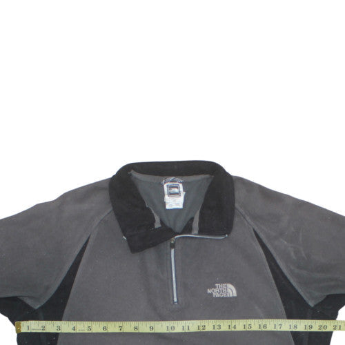 The North Face Men's Grey Fleece 1/4 Zip Pullover Sweatshirt S