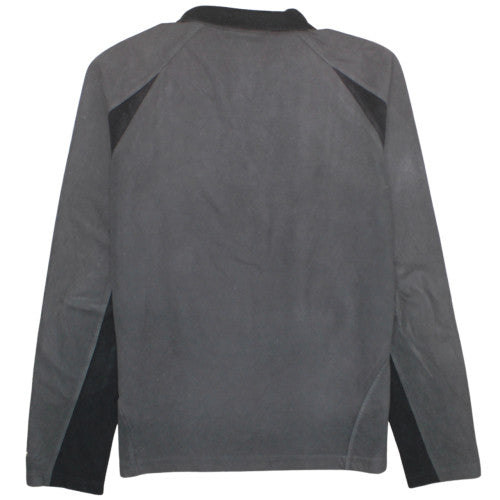 The North Face Men's Grey Fleece 1/4 Zip Pullover Sweatshirt S