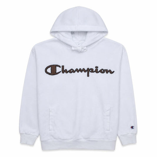 Champion Women's White Small Pullover Hoodie with Logo Detail