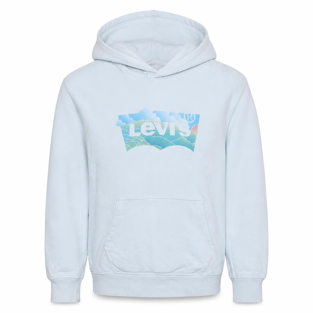Levi's Womens White Pullover Hoodie L Graphic Print Cotton Blend
