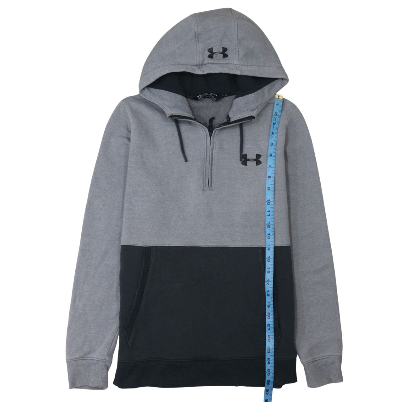 Under Armour Men's Grey 1/2 Zip ColdGear Hoodie Size M