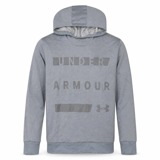 Under Armour Men’s Grey Pullover Hoodie M Sports Fleece Logo