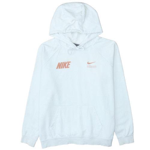 Nike Men's White XL Pullover Hoodie with Logo Graphic Print