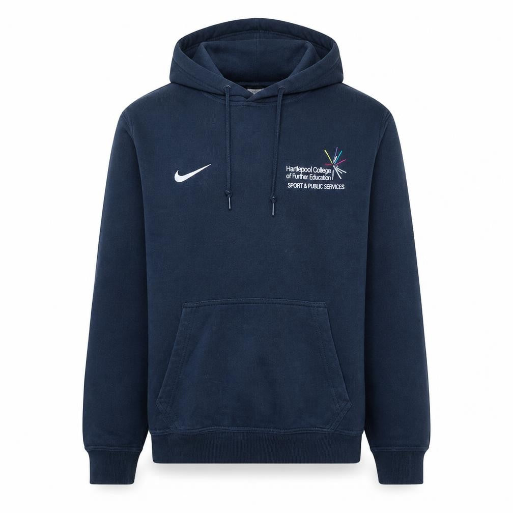 Nike Men's Blue Pullover Hoodie Medium Embroidered College Logo