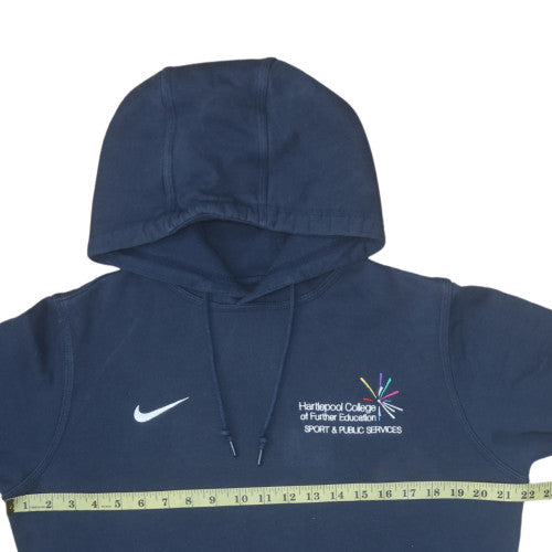 Nike Men's Blue Pullover Hoodie Medium Embroidered College Logo