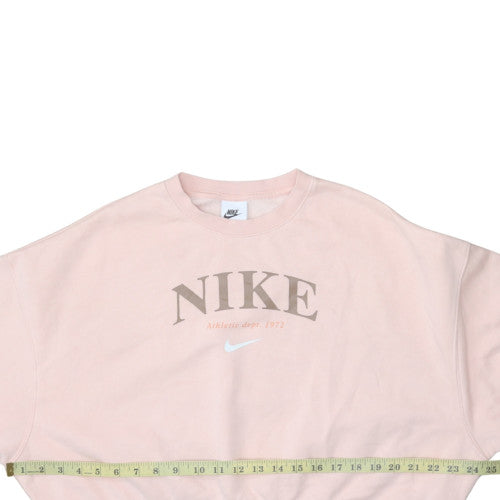 Nike Teens Pink Crew Neck Pullover Sweatshirt L 146-156cm