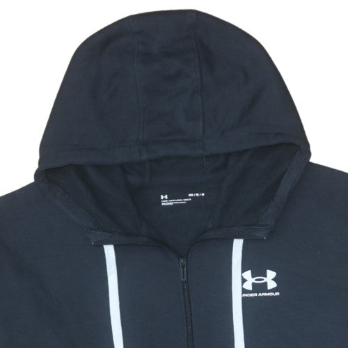 Under Armour Men's Black Full Zip Hoodie Size M Relaxed Fit Fleece