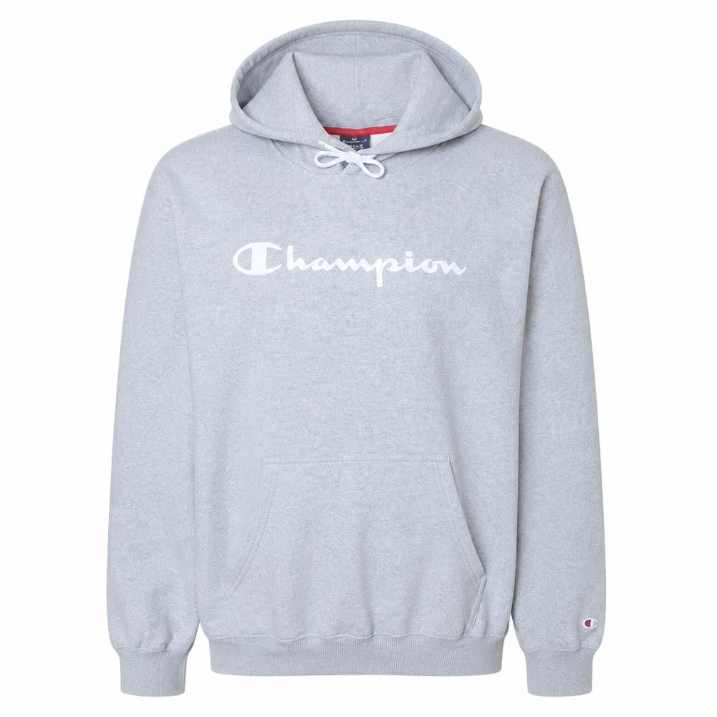 Champion Men's Grey Pullover Hoodie Medium Logo Sportswear
