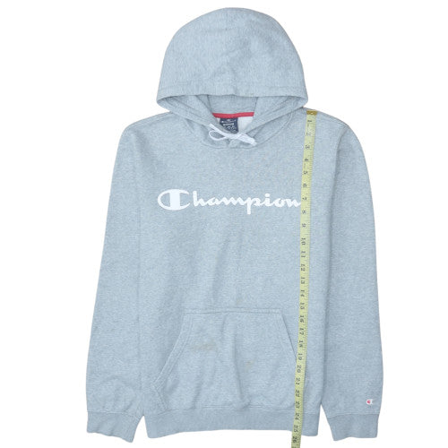 Champion Men's Grey Pullover Hoodie Medium Logo Sportswear