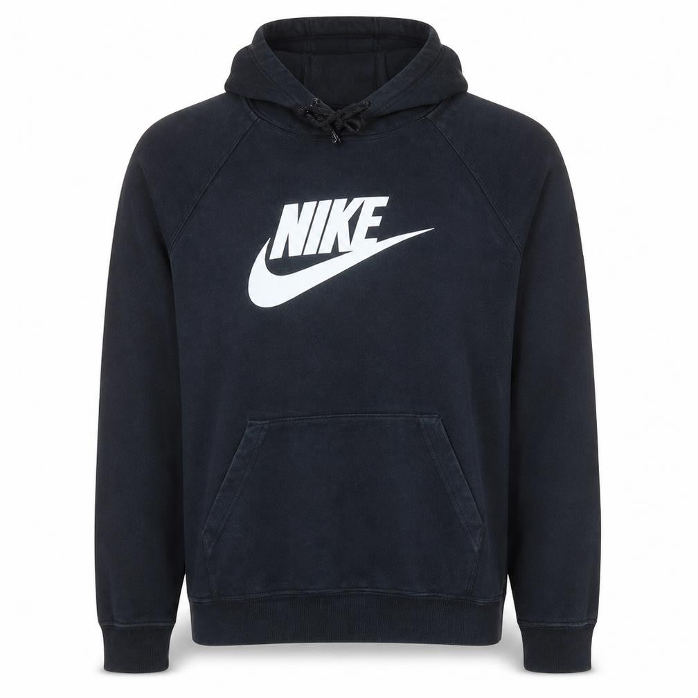 Nike Men's Black Large Pullover Hoodie with Logo Print