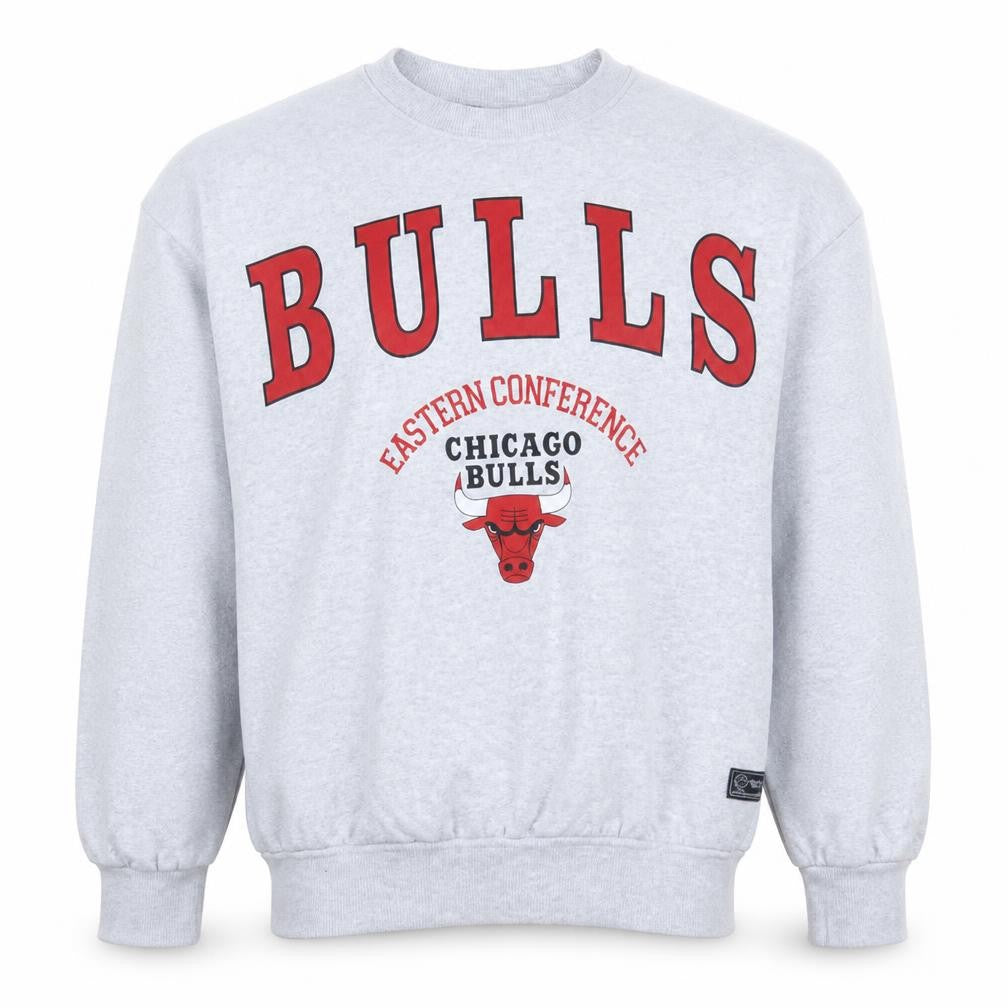 NBA Chicago Bulls Grey Sweatshirt Men 2XS Crew Neck Pullover Classic