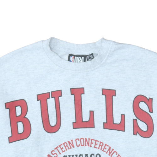 NBA Chicago Bulls Grey Sweatshirt Men 2XS Crew Neck Pullover Classic