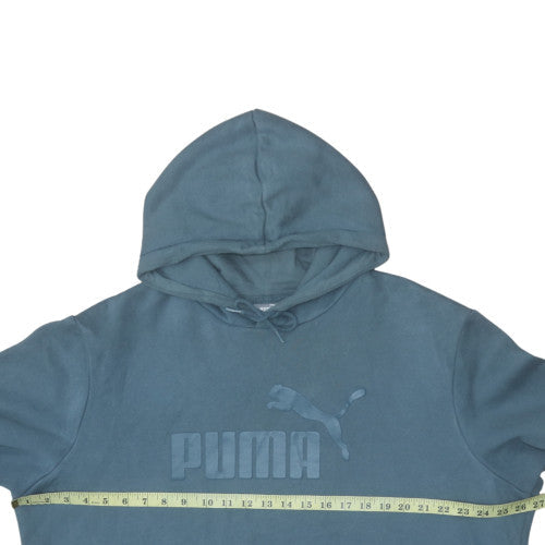 Puma Men's Blue Pullover Hoodie XL Cotton Blend Fleece Sweatshirt