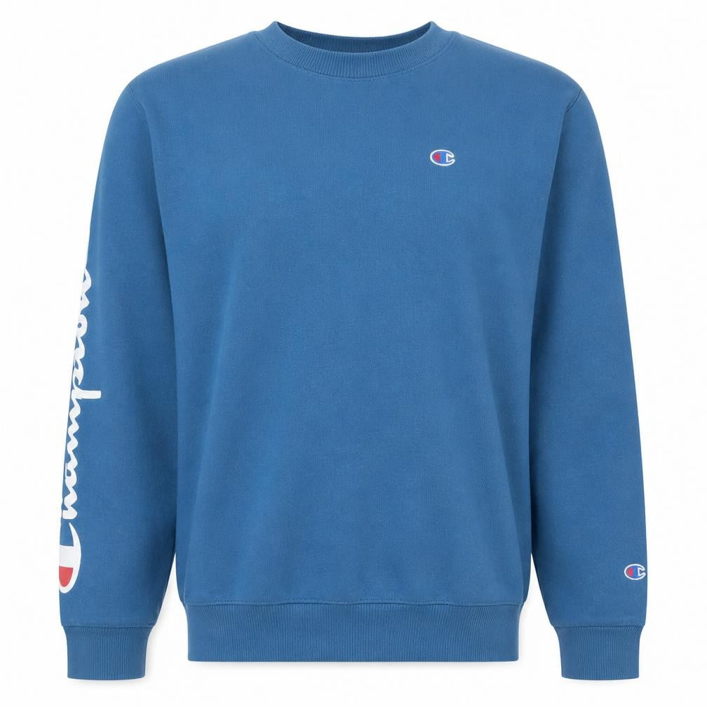 Champion Men's Blue Pullover Crew Neck Sweatshirt Size L