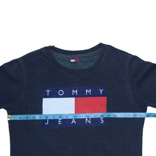 Tommy Hilfiger Mens Blue 2XL Pullover Sweatshirt Logo Crew Neck