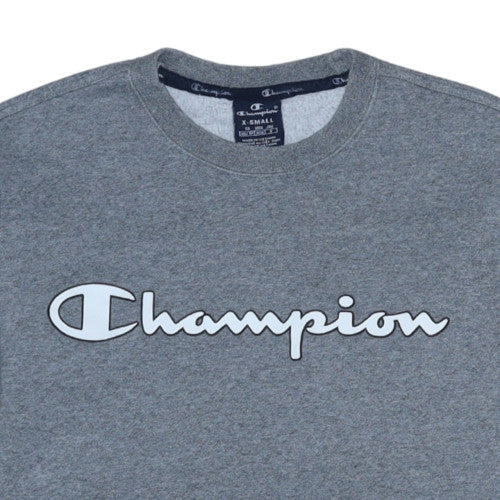 Champion Mens Grey Crew Neck Pullover Sweatshirt XS Classic Logo