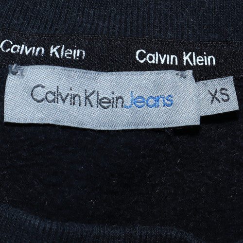 Calvin Klein Jeans Men's Black XS Cotton Logo Pullover Sweatshirt