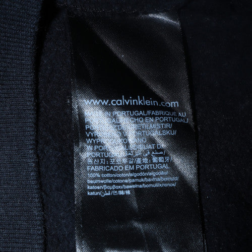 Calvin Klein Jeans Men's Black XS Cotton Logo Pullover Sweatshirt