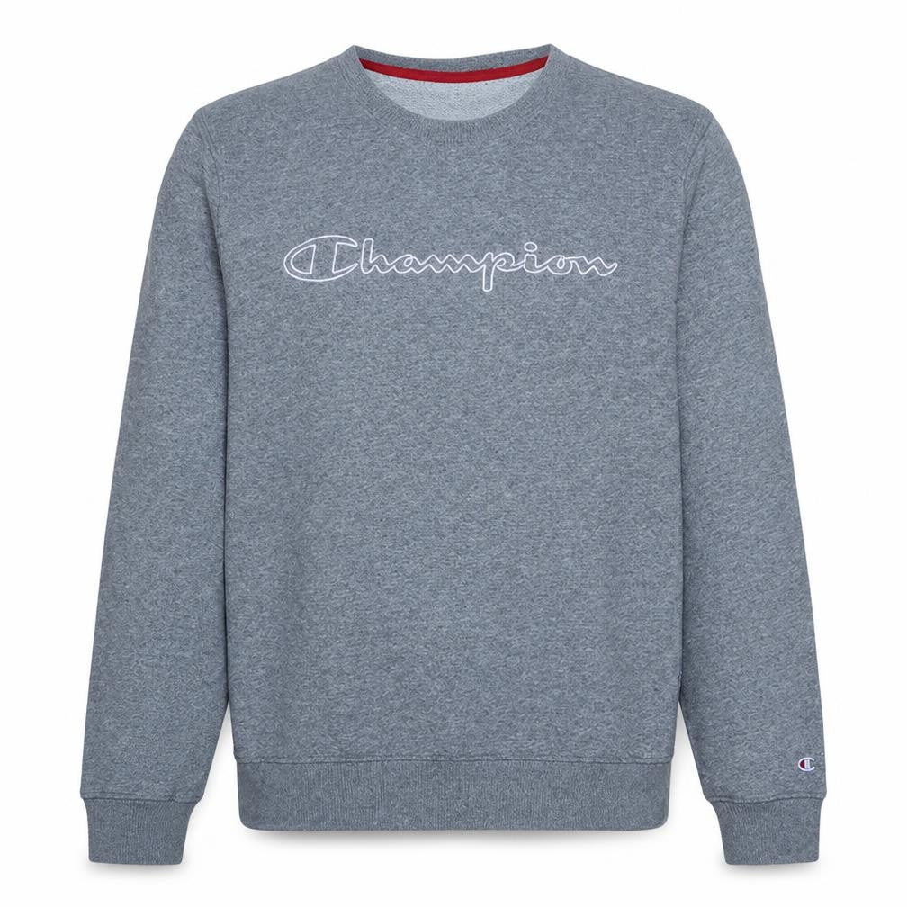 Champion Mens Grey Large Crew Neck Pullover Sweatshirt