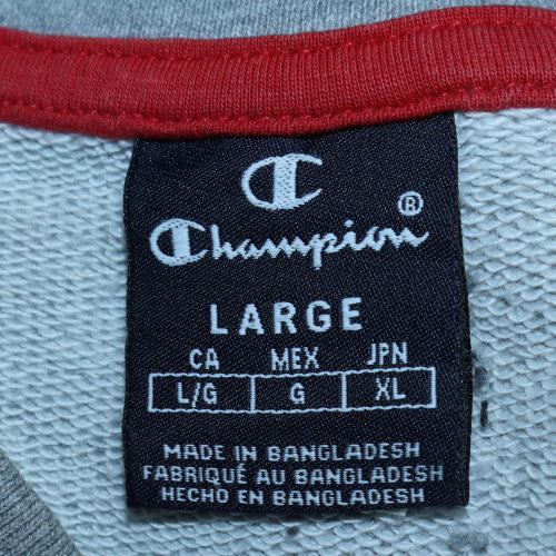 Champion Mens Grey Large Crew Neck Pullover Sweatshirt