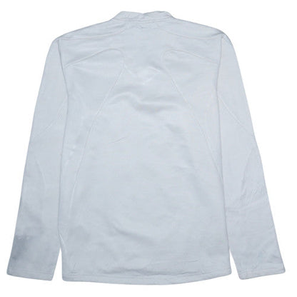 Brand and care label for Adidas Men's White V-Neck ClimaWarm Pullover Sweatshirt, size M
