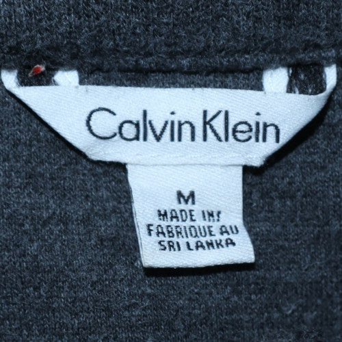 Calvin Klein Mens Grey Collared 1/2 Zip Knit Sweatshirt Size M