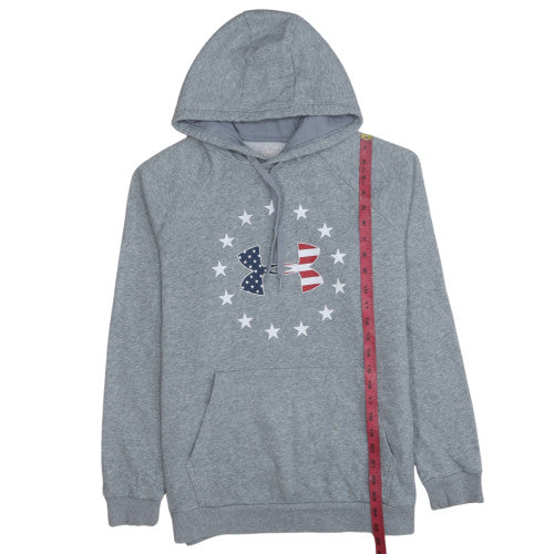 Under Armour Men’s Grey Pullover Hoodie M Graphic Fleece