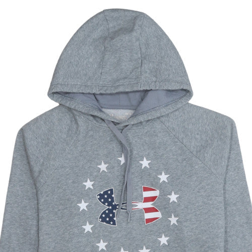 Under Armour Men’s Grey Pullover Hoodie M Graphic Fleece