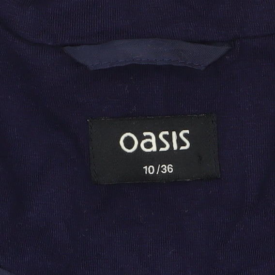 Oasis Women's Blue Regular Fit Single-Breasted Blazer Size 10