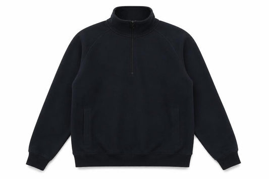 Marks & Spencer Men's Black L 1/2 Zip Fleece Sweatshirt