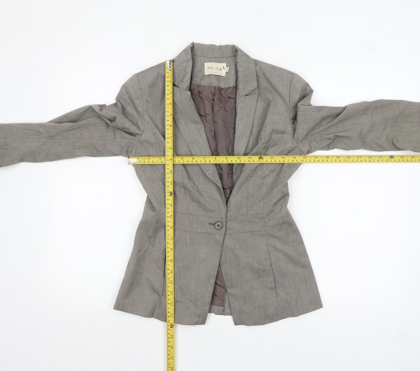 Reiss Essentials Women’s Grey Single-Breasted Suit Jacket UK 6