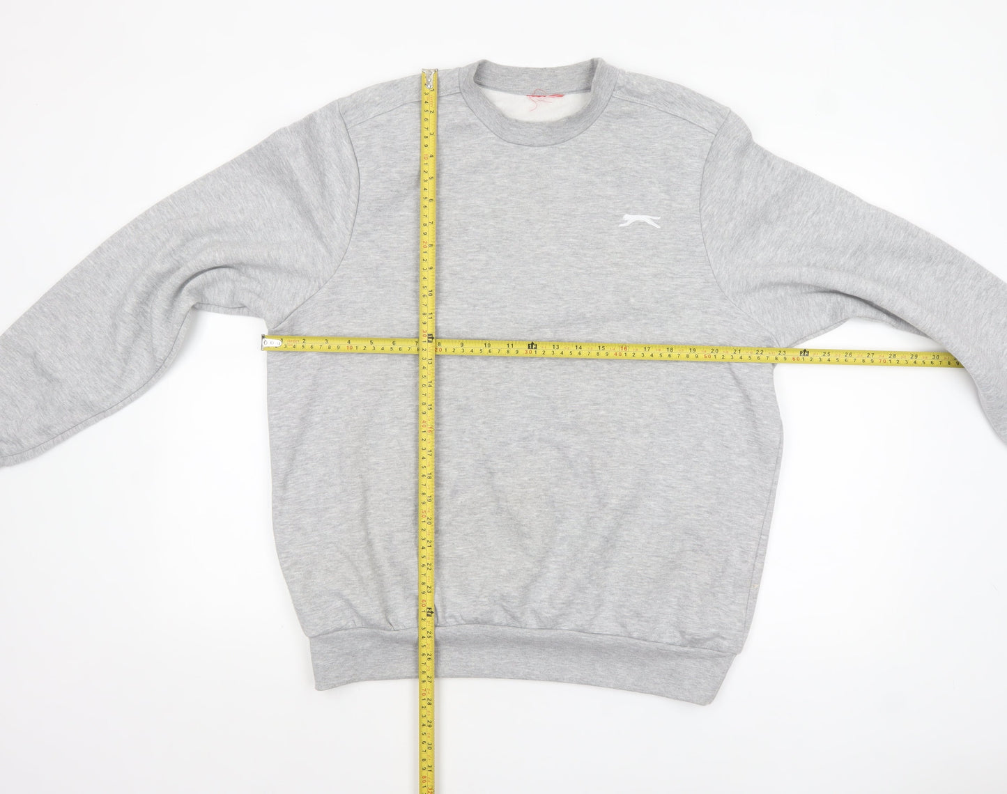 Slazenger Men’s Grey Pullover Sweatshirt M Crew Neck Fleece