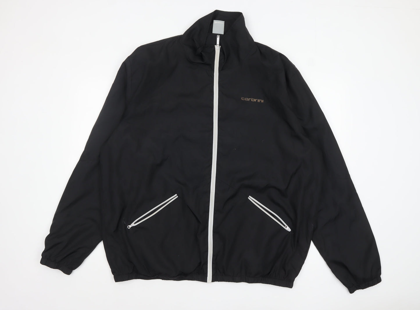 Cabrini Men's Black 2XL Windbreaker Jacket Lightweight Full Zip