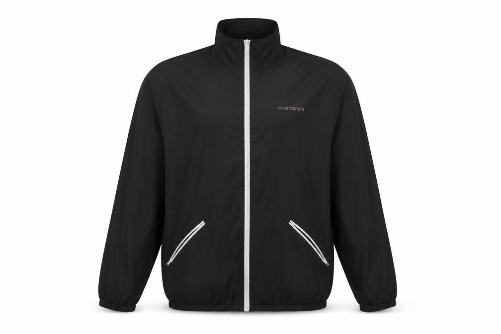 Cabrini Men's Black 2XL Windbreaker Jacket Lightweight Full Zip