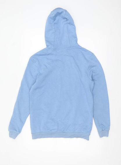 Preloved Pokémon Boys Blue Pullover Hoodie 13-14 Years Graphic Print Cotton Blend - Detail