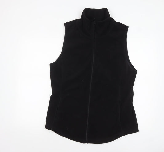 Old Navy Women's Black Fleece Zip Waistcoat XL Tall