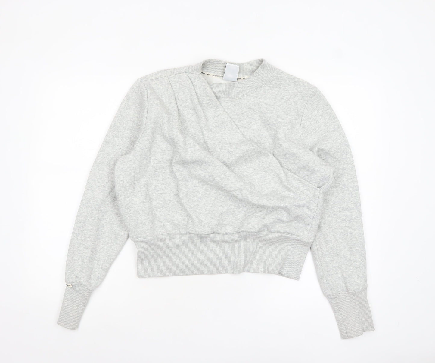 Nike Womens Grey Crew Neck Pullover Sweatshirt Size M