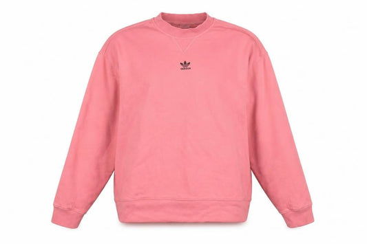Adidas Women Pink Crew Neck Pullover Sweatshirt Size 8 Cotton Blend