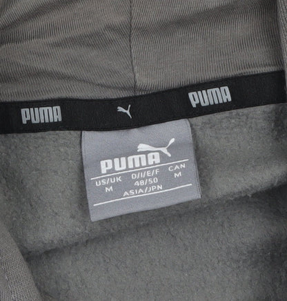 Additional view of Puma Men Grey Pullover Hoodie M Logo Fleece Sweatshirt