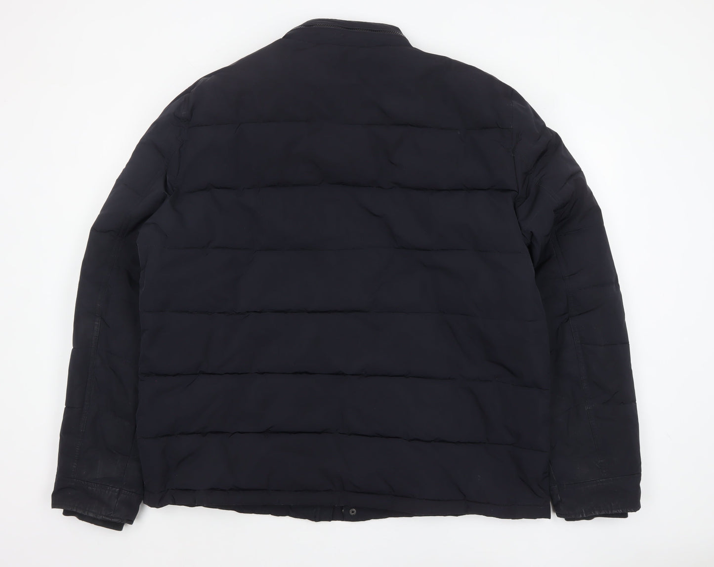 Next Men's Black 2XL Puffer Jacket Insulated Mid-Length Coat
