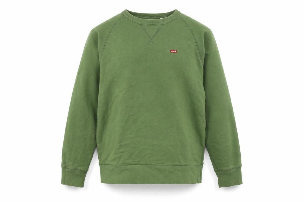 Levi's Men's Green Crew Neck Cotton Sweatshirt Size S