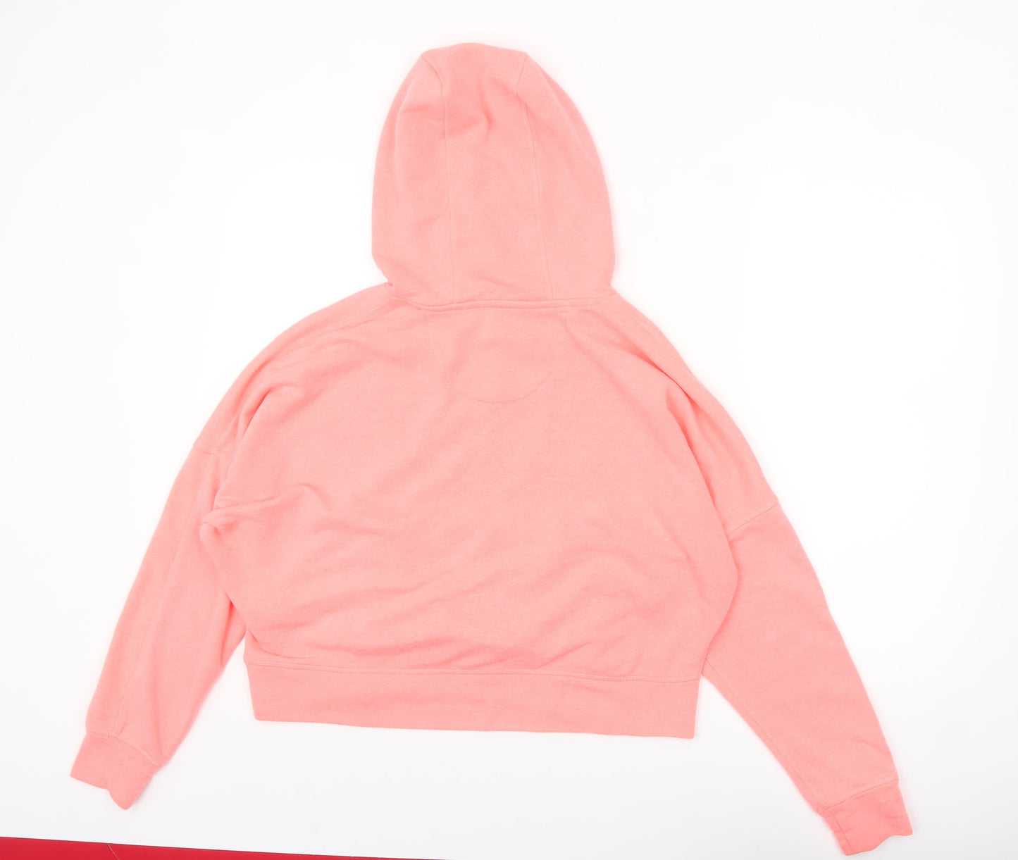 Superdry Women Pink Hooded Pullover Hoodie UK 12 Logo Sport Style