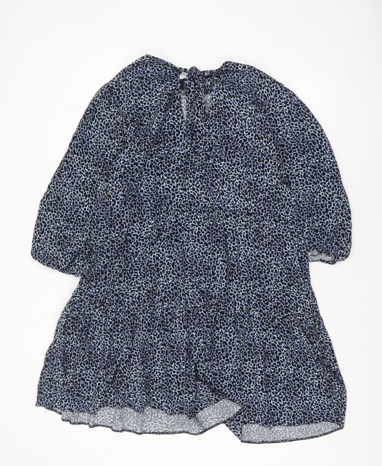 New Look Women's Blue Animal Print Shift Dress Size 16