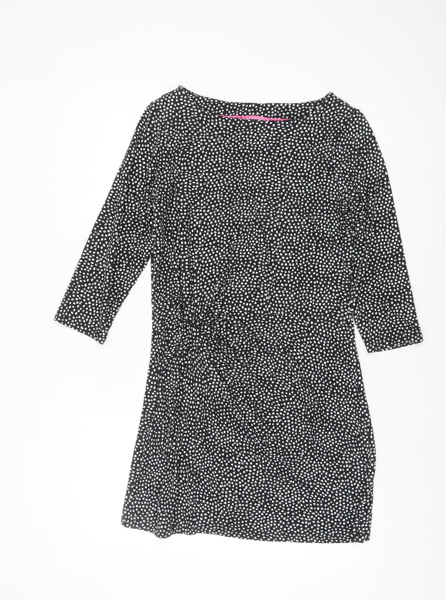 Joules Womens Black Polka Dot Shift Dress Size 10
